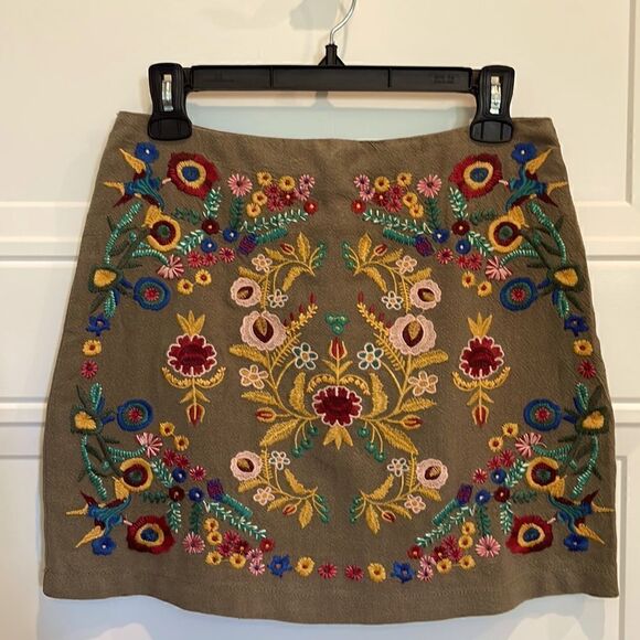 Altar’d State Embroidered Miniskirt  - Picture 1 of 4